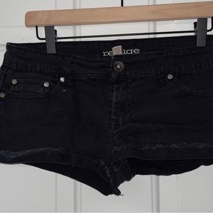 Refuge Black Denim Shorts
